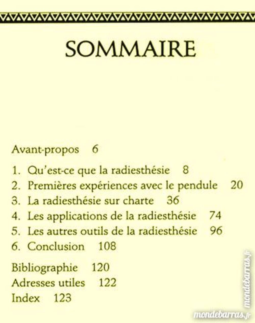 LE PENDULE - RADIESTHESIE / prixportcompris Livres et BD