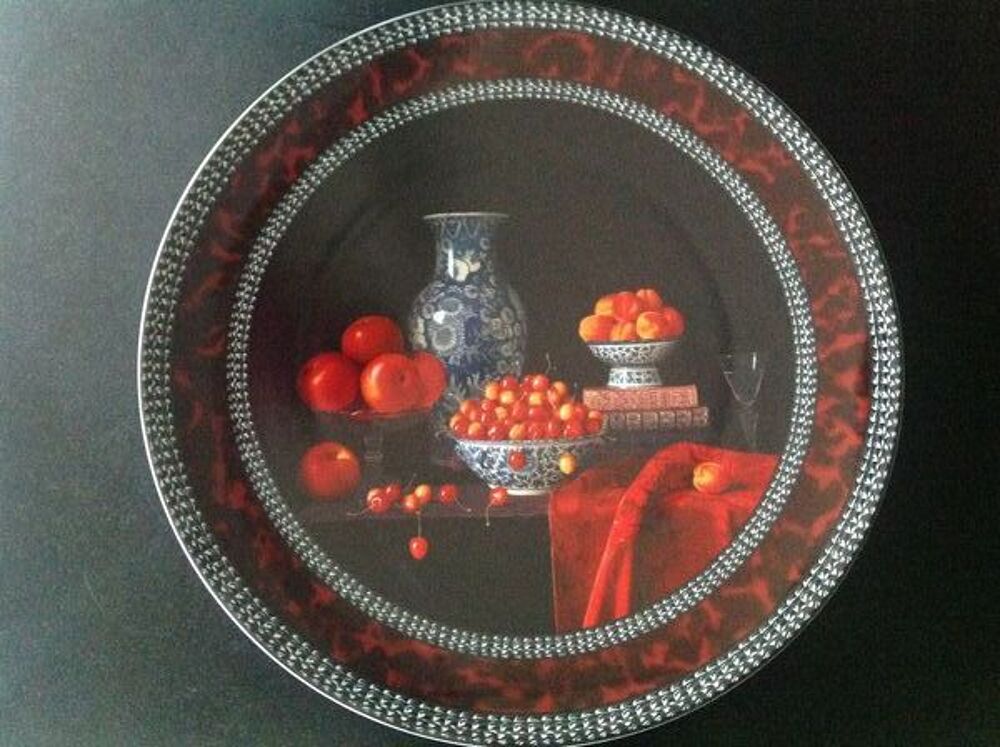 Service &agrave; fruits cerises porcelaine Bernardaud Cuisine