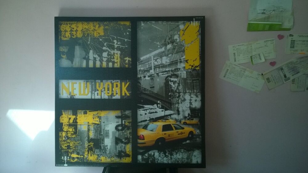 TABLEAU TAXI JAUNE NY Décoration