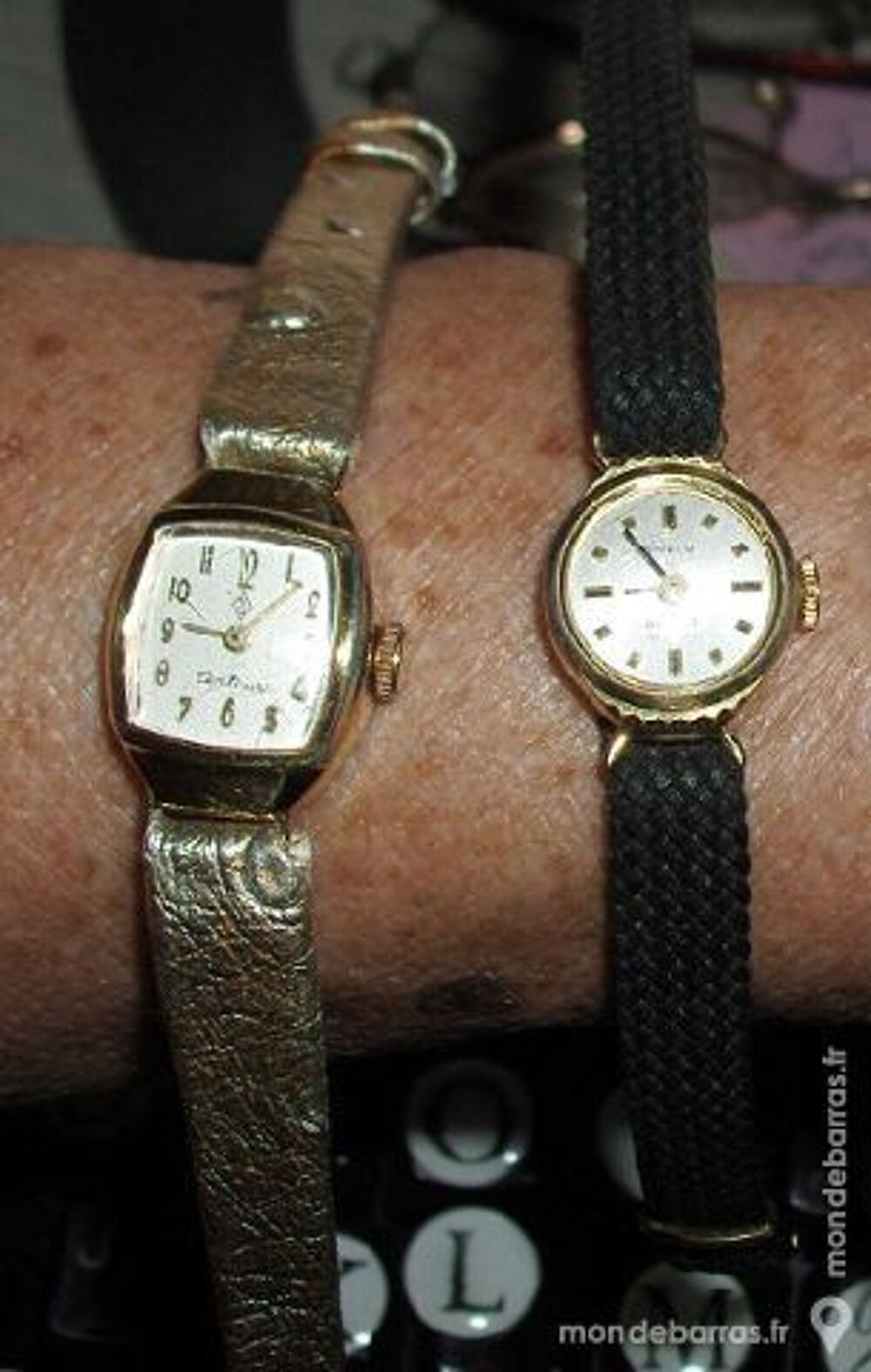 2 montres de collection/an.1960 Bijoux et montres