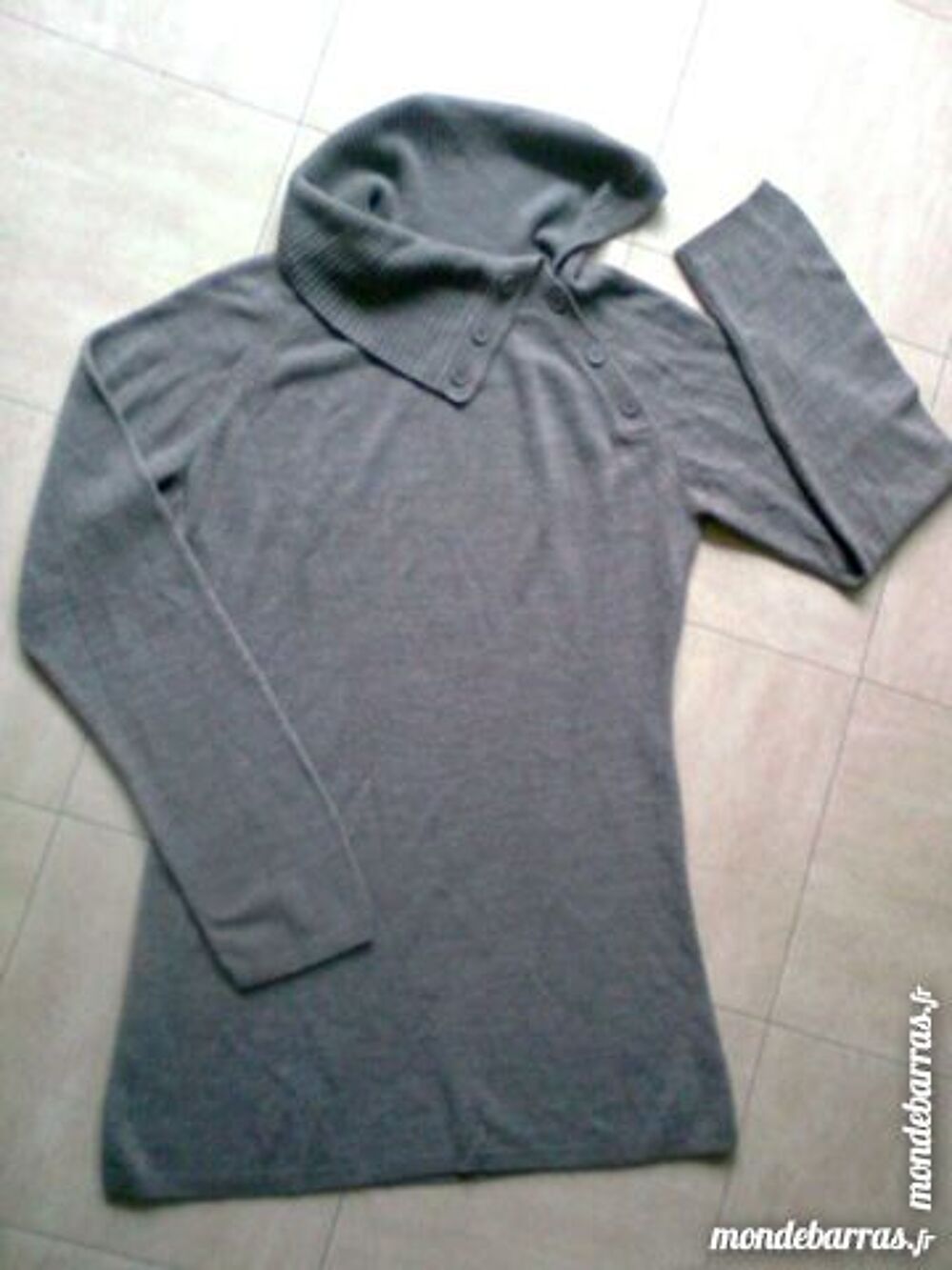 PULL long - pull col roul&eacute; - 44 - zoe Vêtements