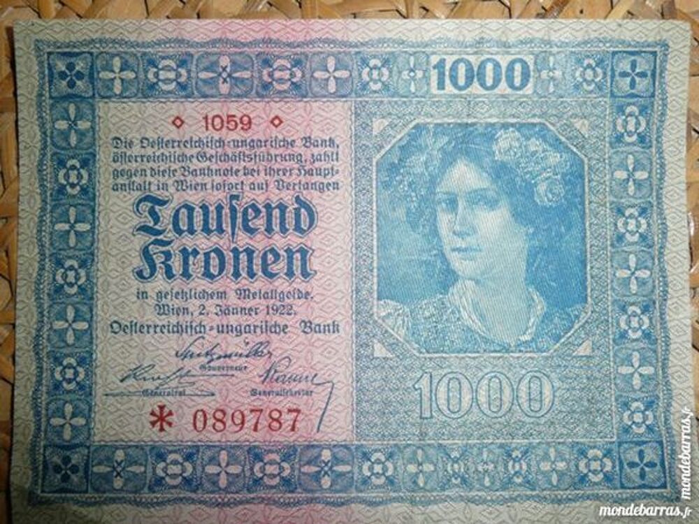Billet 1000 Tausend Kronen 1922 