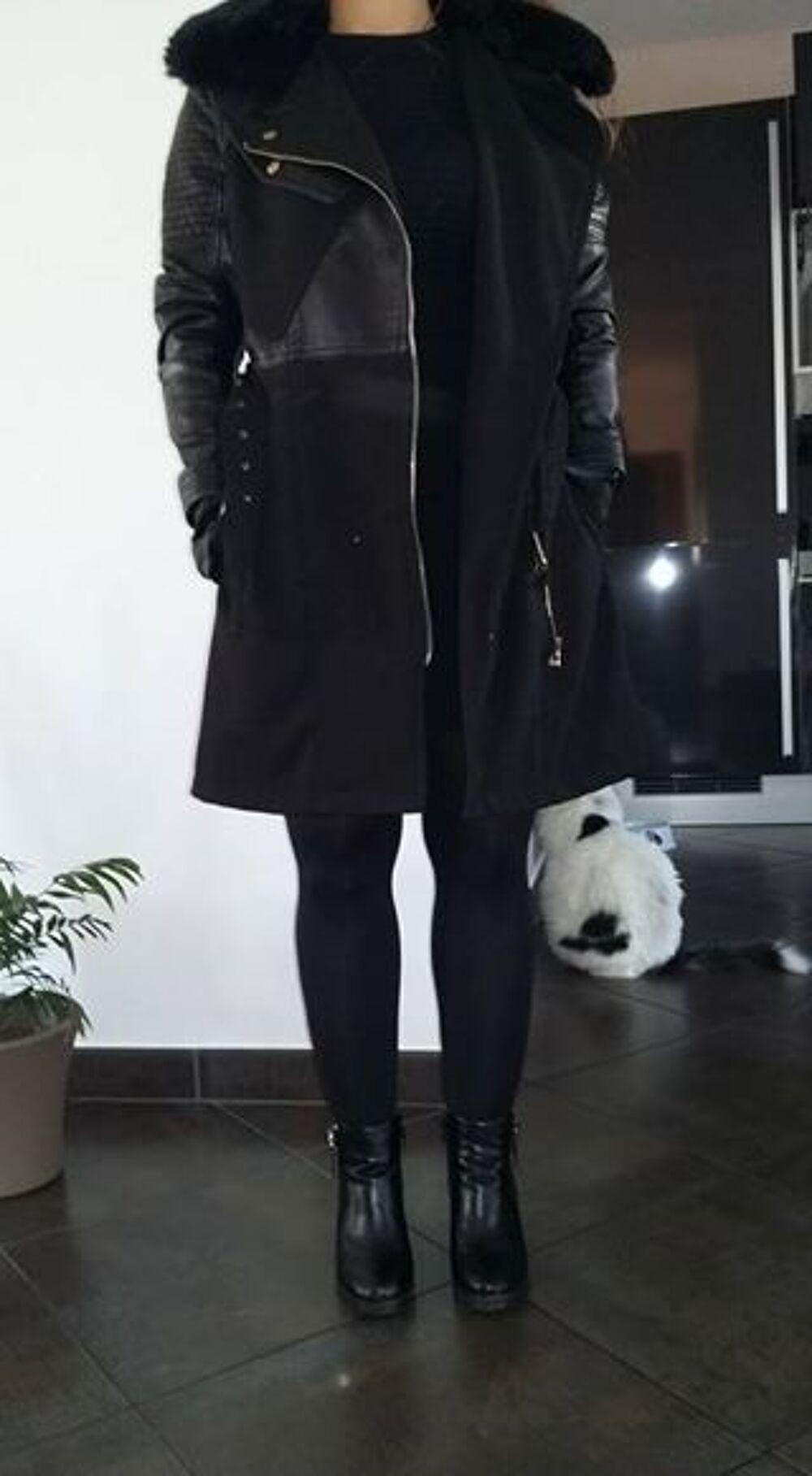MANTEAU BI MATIERE Vêtements