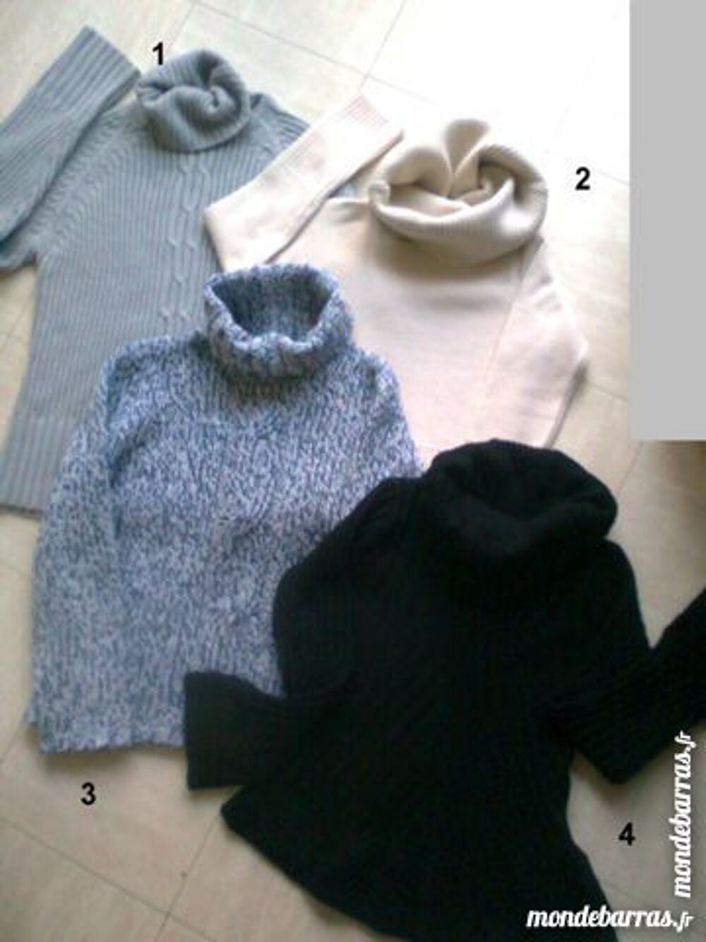4 pulls laine - taille 2 / M - zoe Vêtements