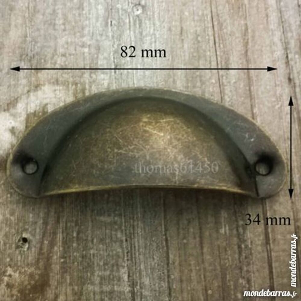 Lot 10 Poign&eacute;e Coquille Fer Tiroir Meuble Bricolage