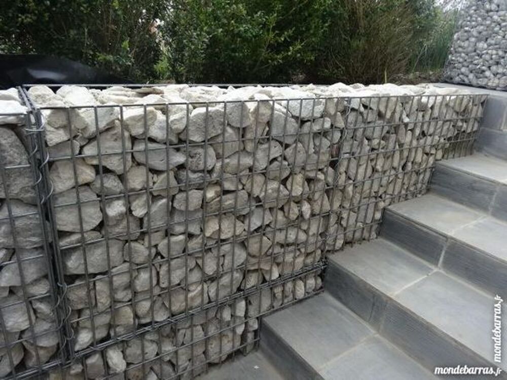 cage &agrave; galets (type gabion) Jardin