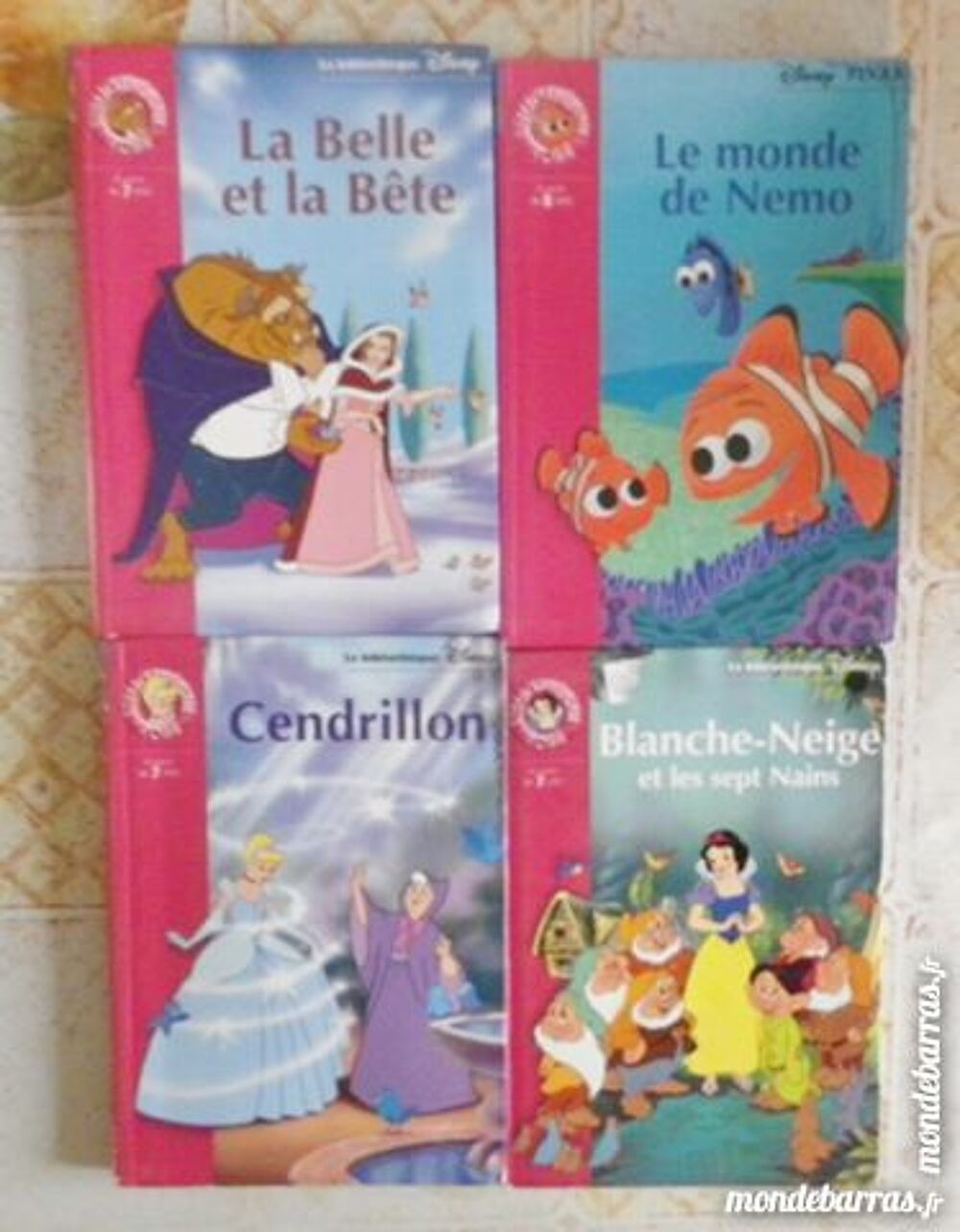 LOT 4 LA BIBLIOTHEQUE DISNEY BIBLIOTHEQUE ROSE Livres et BD
