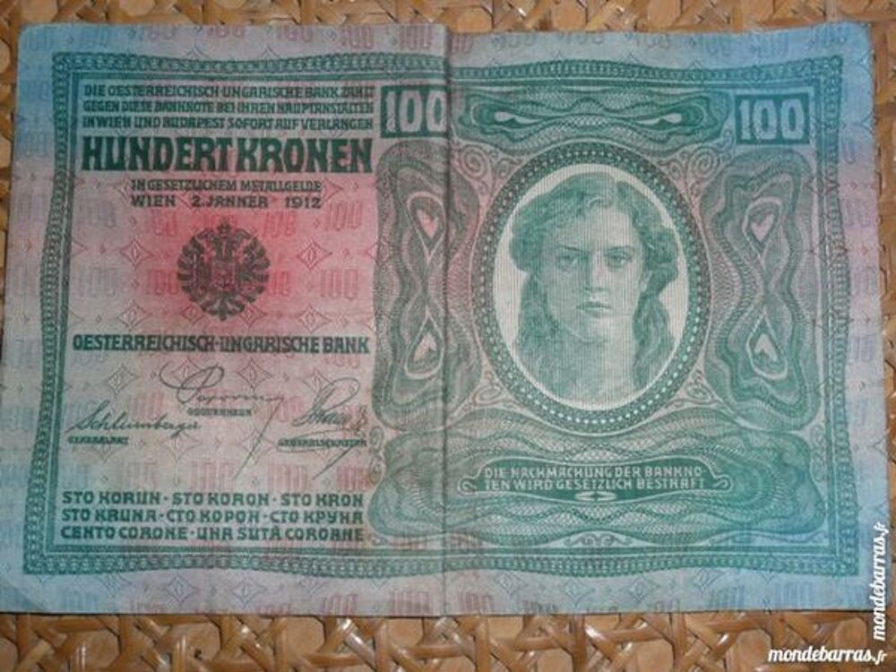 Billet 100 Hundert Kronen 1912 