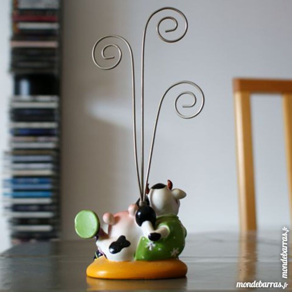 Porte-photos &laquo;vache&raquo; en r&eacute;sine Décoration