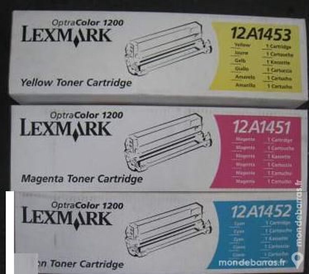 Cartouches toner LEXMARK Optra color 1200 Matériel informatique