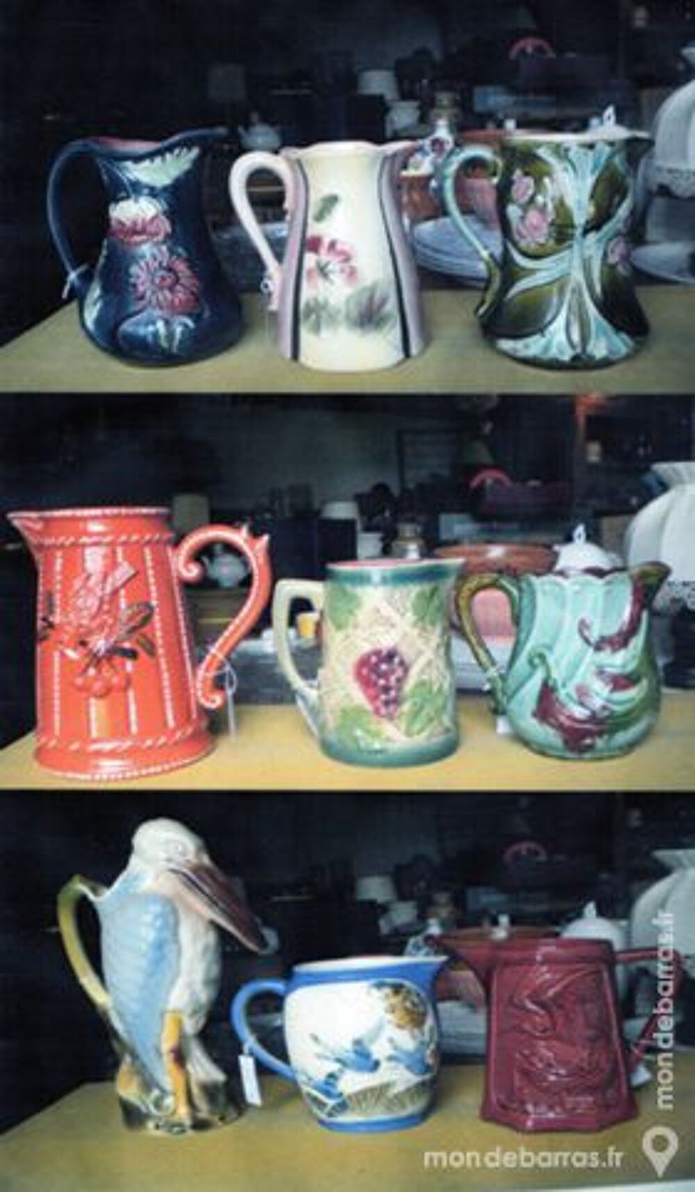 collection de pichets barbotinne Décoration