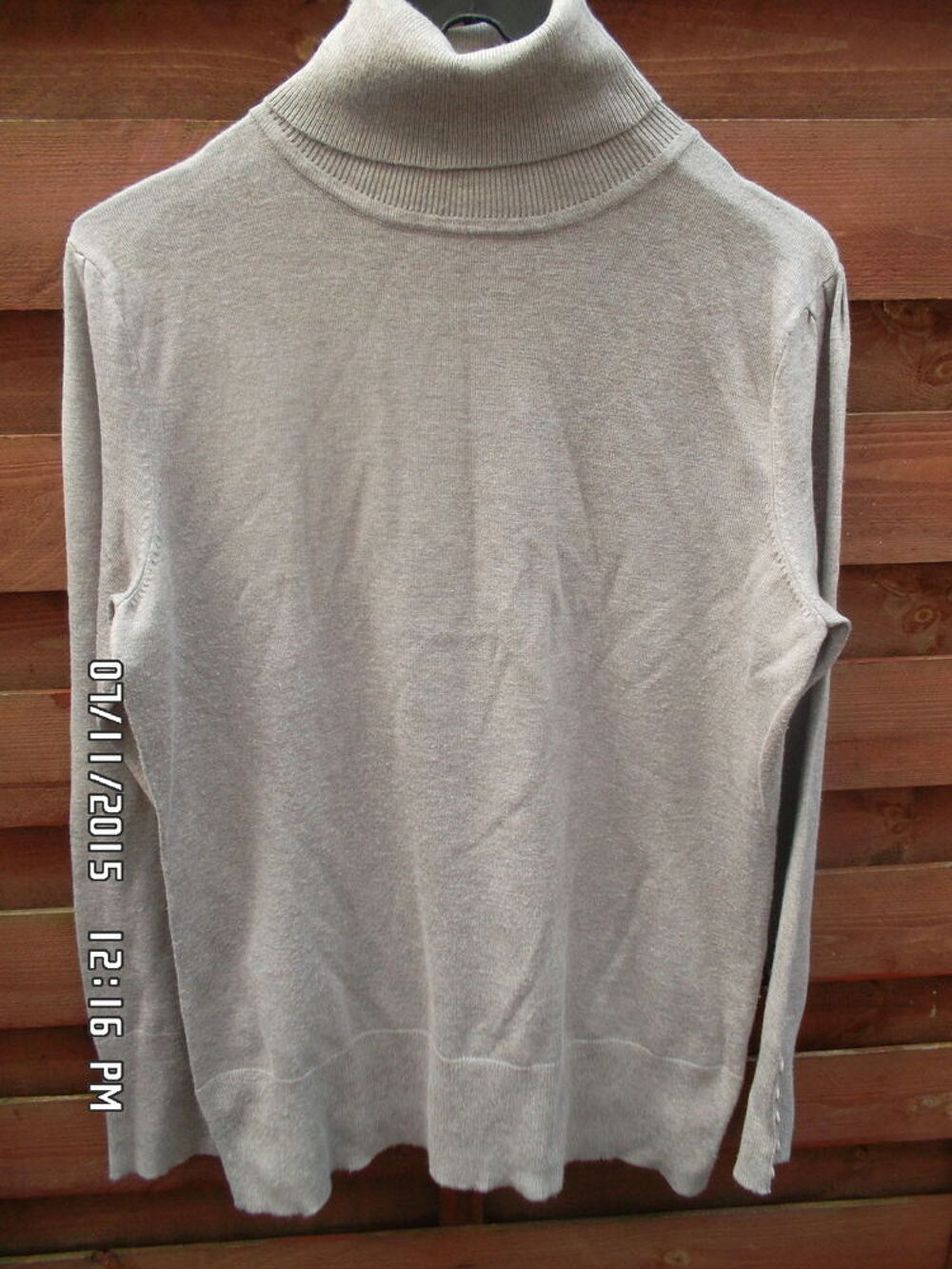 PULL MARRON CLAIR CAMAIEU*JUSTE 2E*KIKI60230 Vêtements