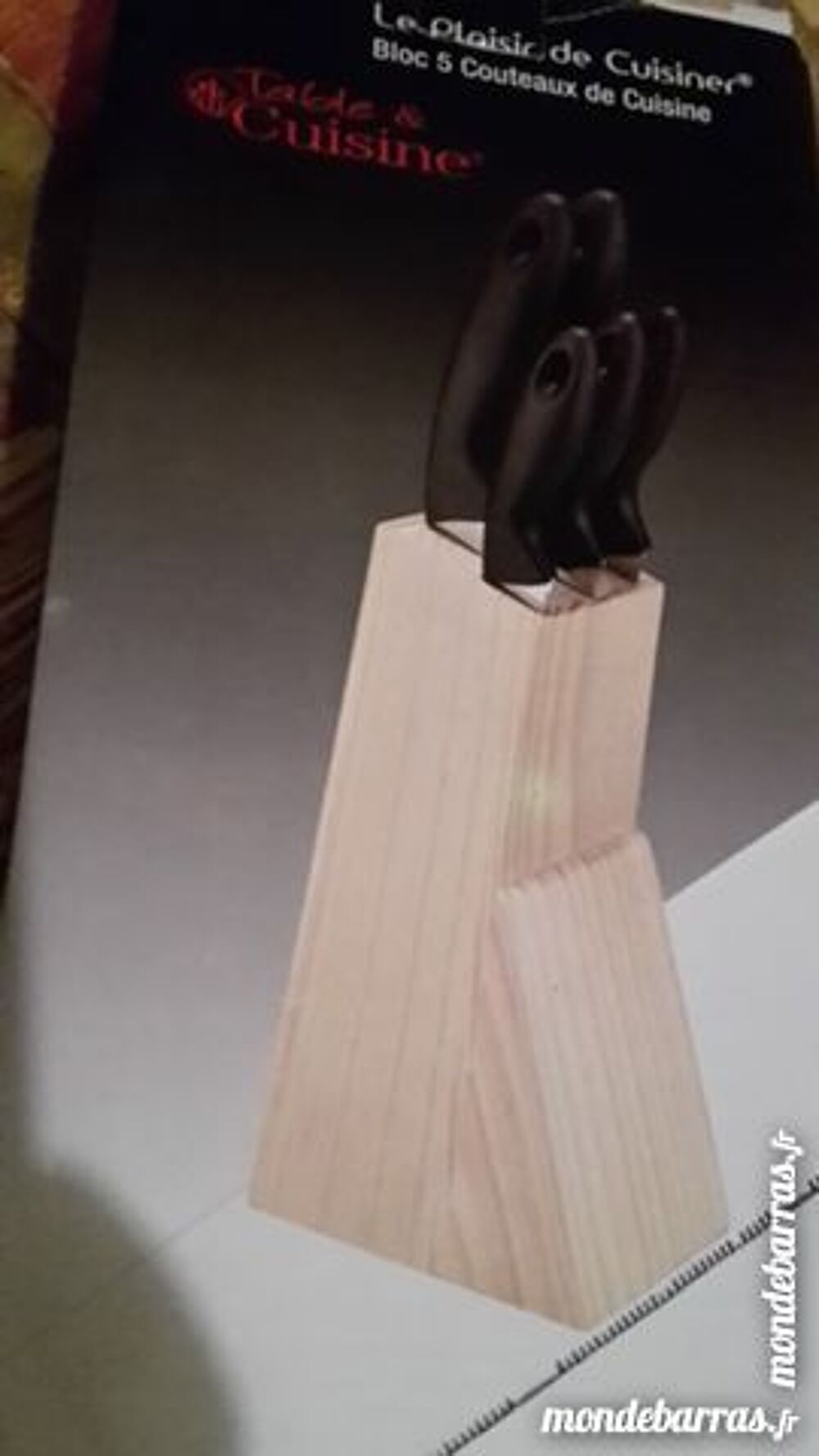 PORTE COUTEAU + 5 COUTEAUX COORDONNES NEUF Cuisine
