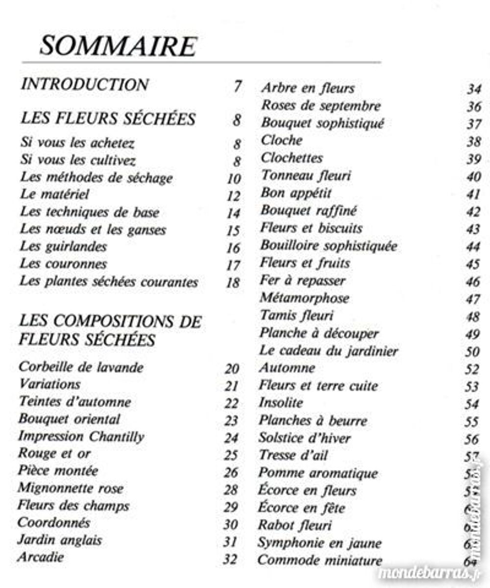 Bouquets secs - pot pourri Livres et BD