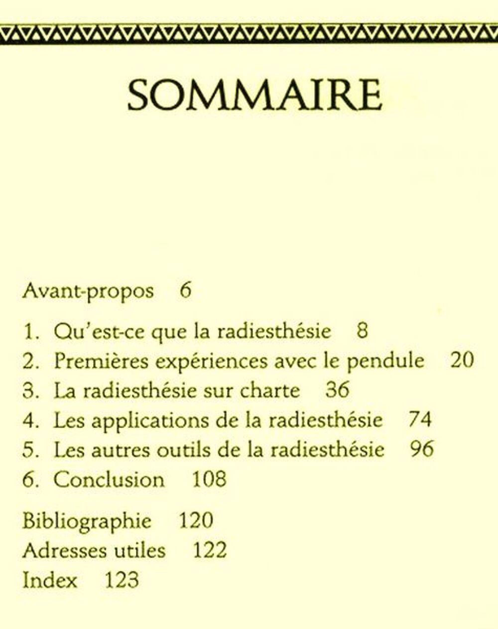 LE PENDULE - RADIESTHESIE / prixportcompris Livres et BD