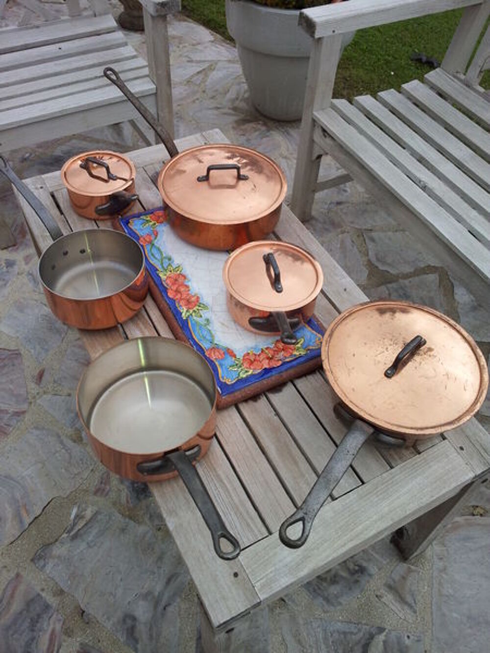 Ensemnle de Cuisine en Cuivre . Marque : TOURNUS 