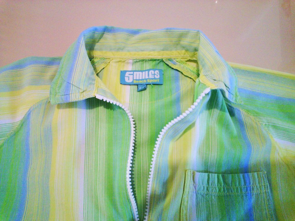 Chemisette &agrave; rayures 5 A 5 MILES Beach Sport - TBE Vêtements enfants