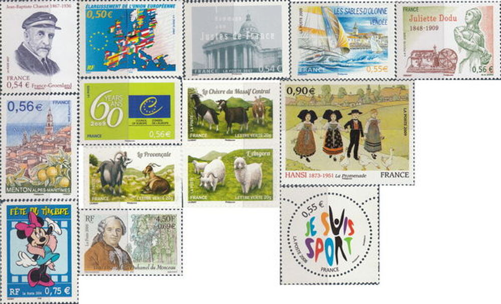 Timbre collection France en euro 0€50 &agrave; 0€90 NEUF
