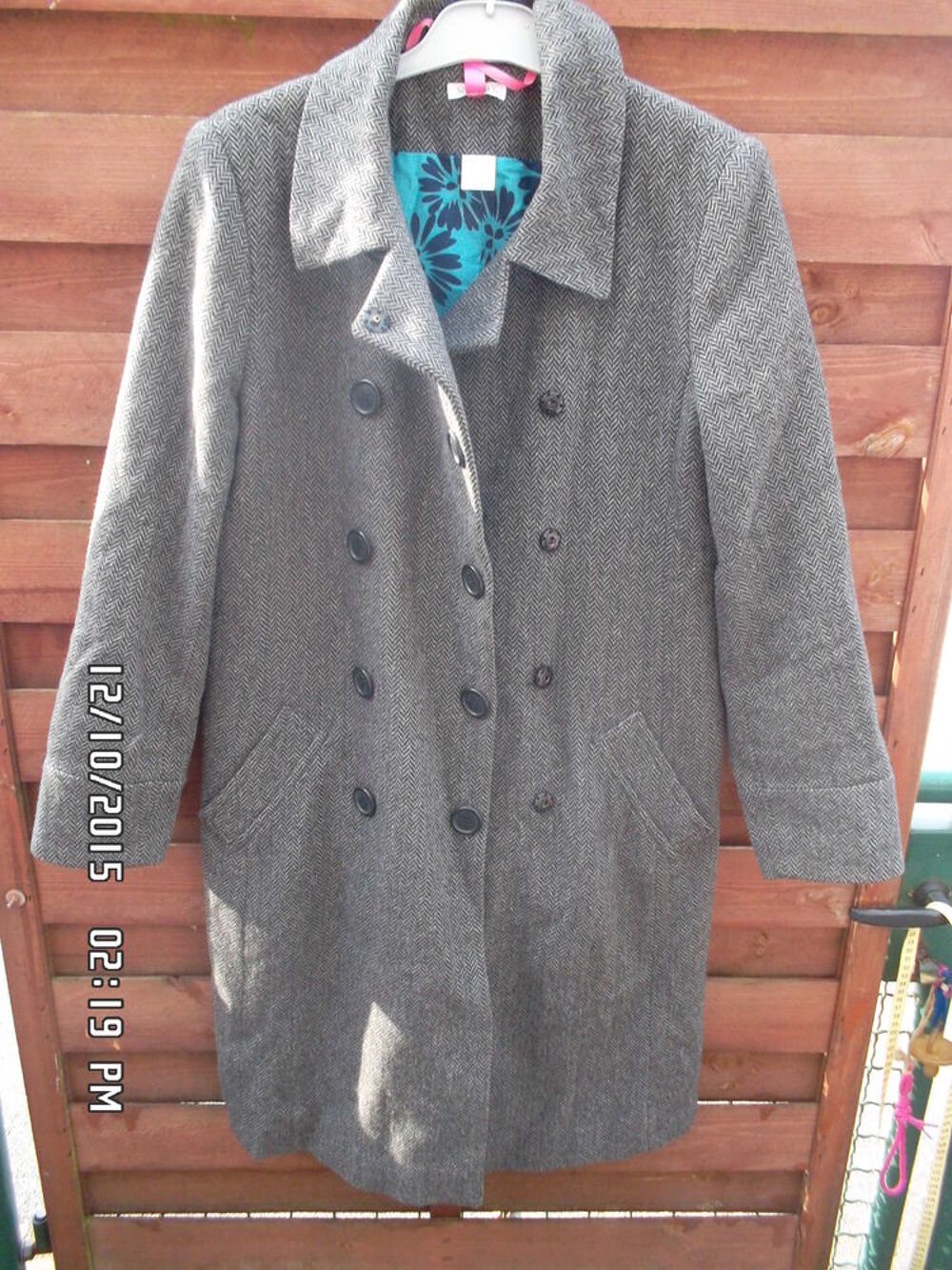 MANTEAU SOFT GREY T.38*JUSTE 5E*KIKI60230 Vêtements