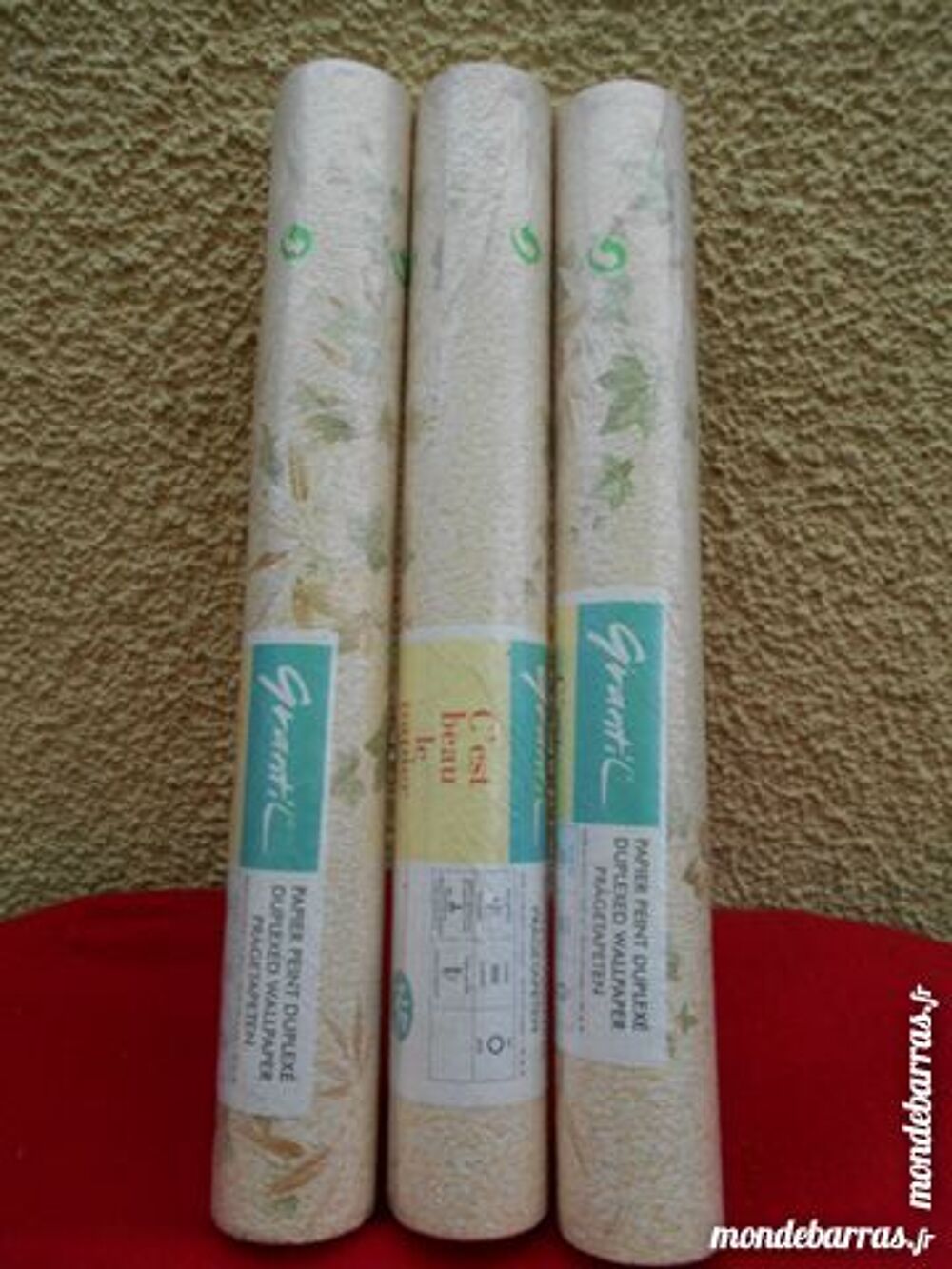 3 ROULEAUX PAPIER PEINT &laquo; Grantil &raquo; Décoration