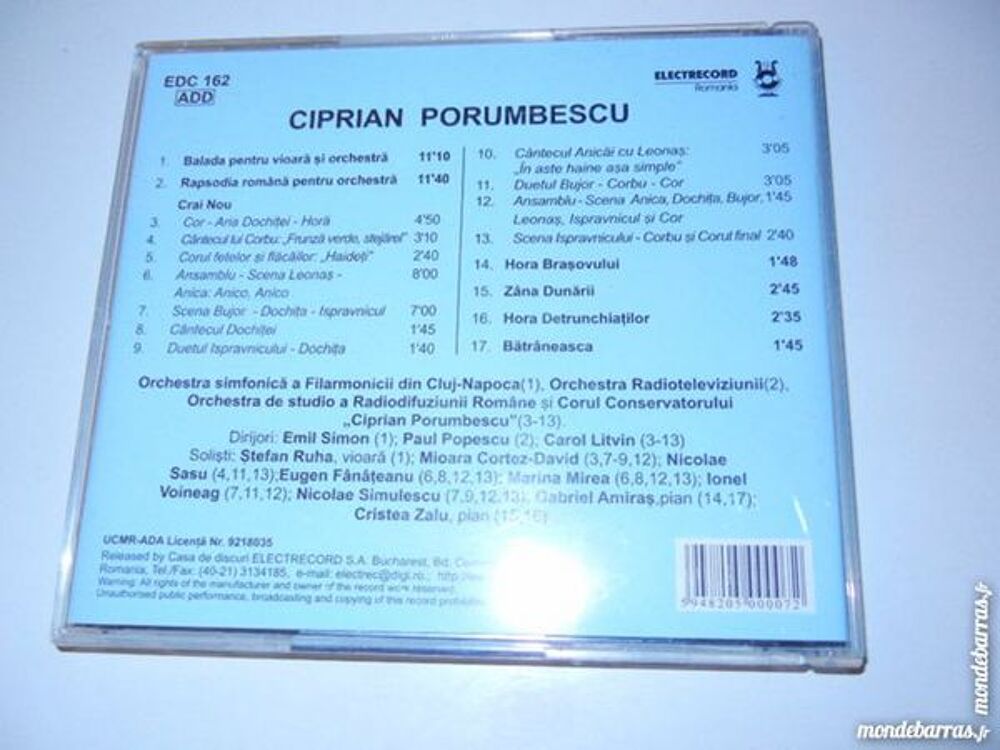 ciprian porumbescu CD et vinyles