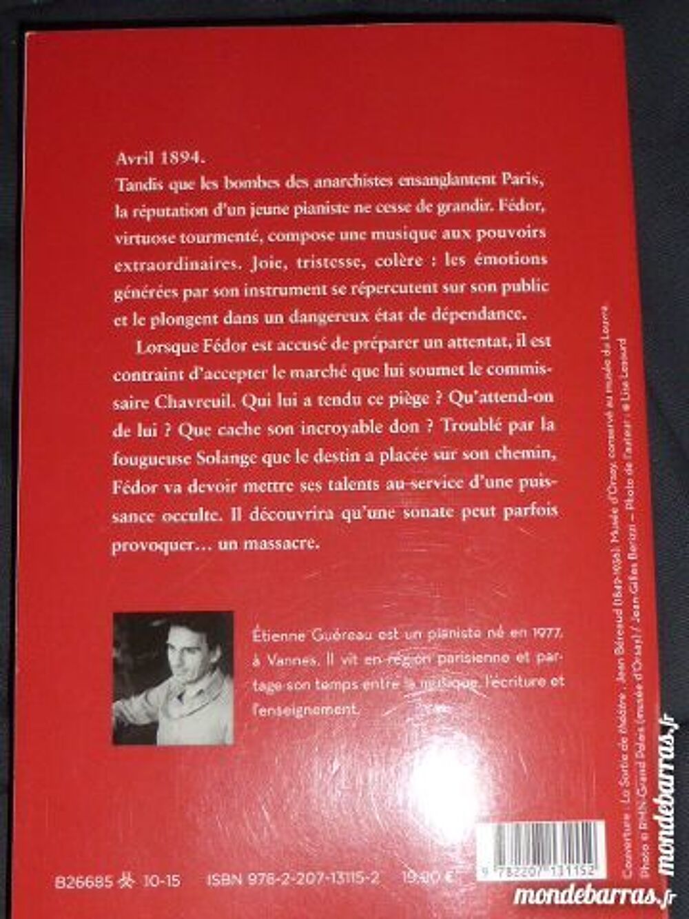La sonate de l'anarchiste - Etienne GUEREAU Livres et BD