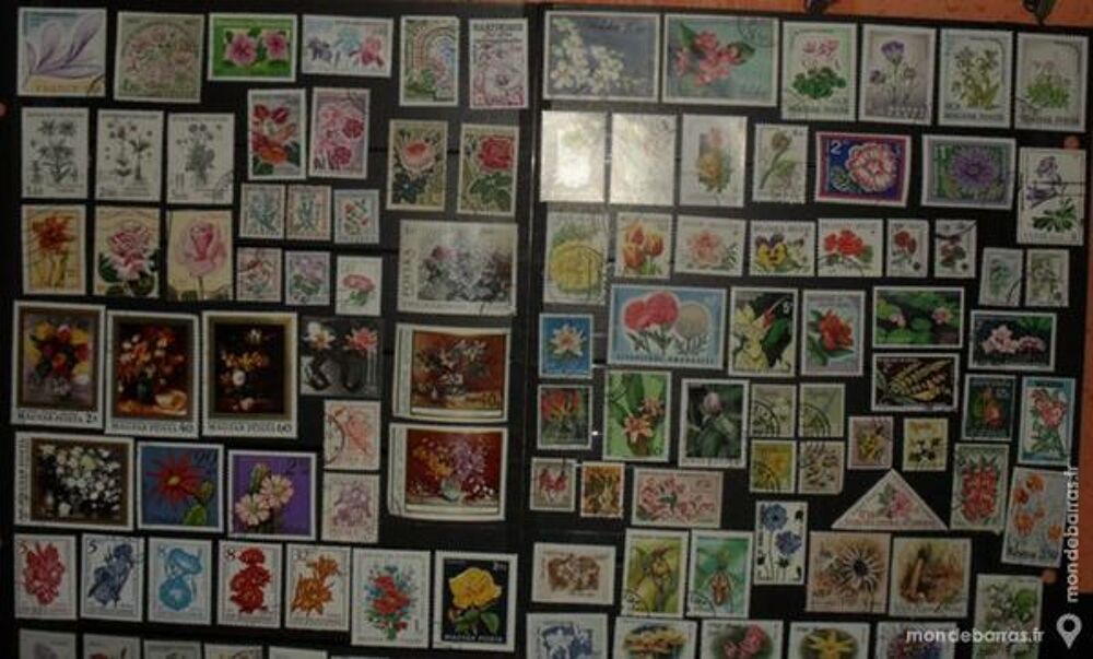 142 timbres sur le th&egrave;me des Fleurs 