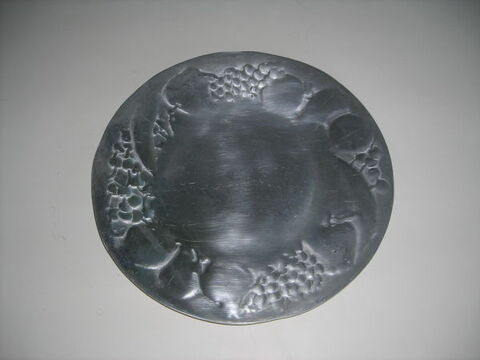 PLAT ROND DE SERVICE MOTIFS FRUITS 90 Bourrouillan (32)