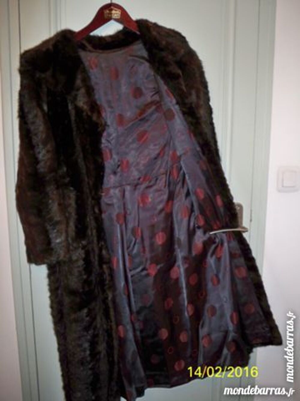 MANTEAU FOURRURE VISON TRES BON ETAT Vtements