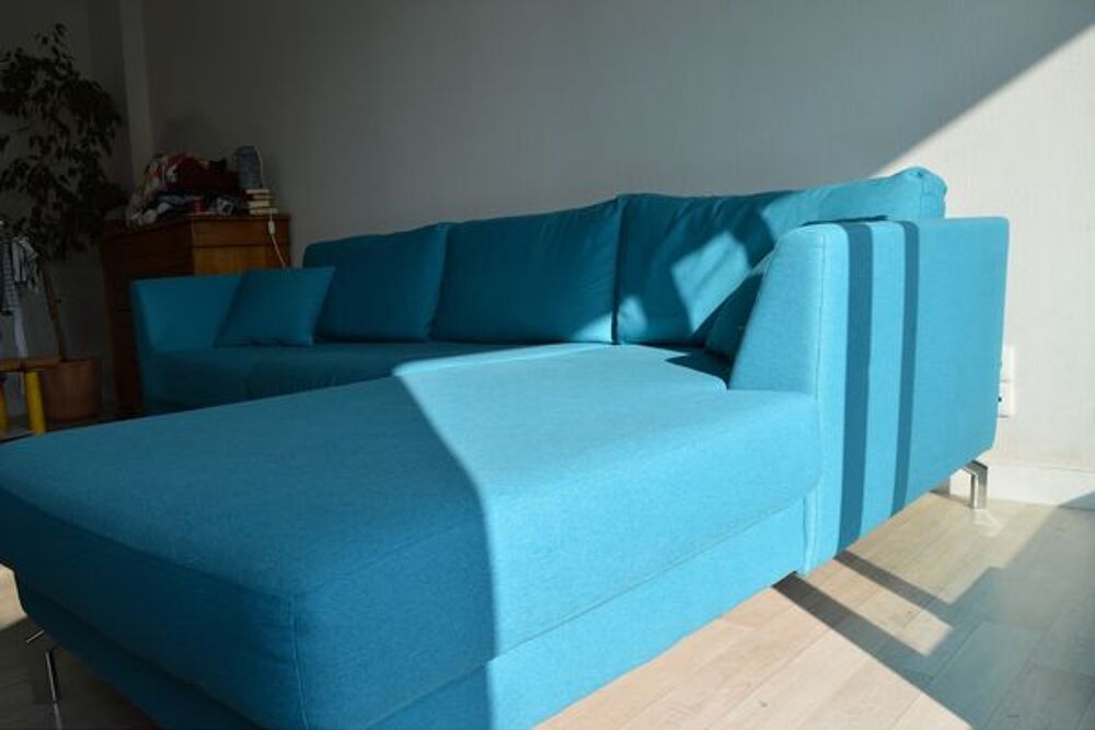 Canap&eacute; angle Fly tissus turquoise Meubles