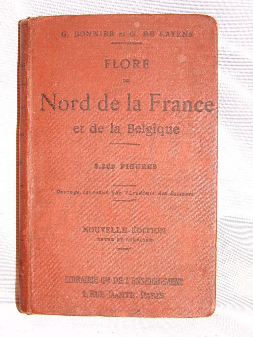 FLORE du NORD de la FRANCE et BELGIQUE Livre ancien botanique 