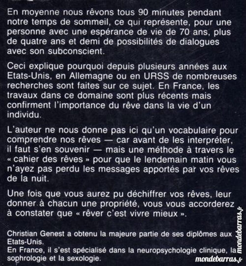 Livre : ABC DES REVES Livres et BD