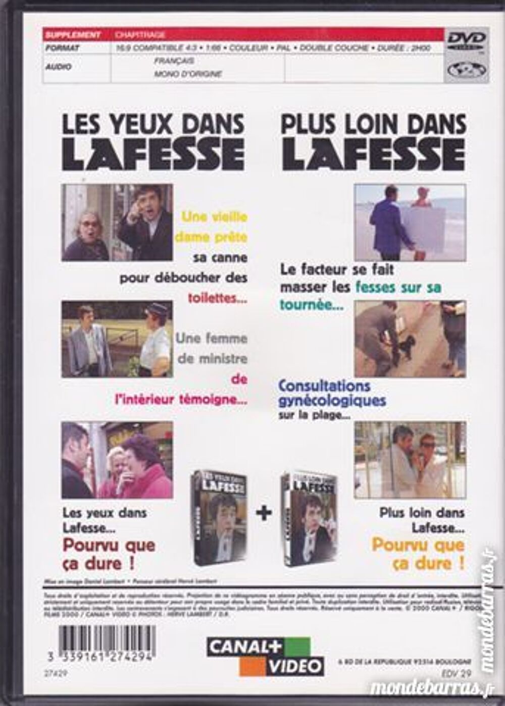 Plus Loin Dans LAFESSE , CANAL + Vid&eacute;o DVD et blu-ray