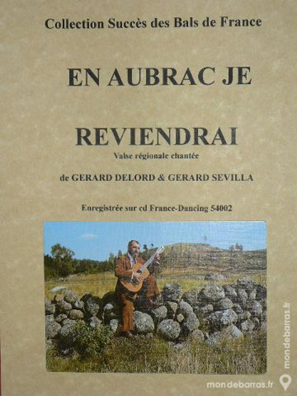 Accord&eacute;on:EN AUBRAC JE REVIENDRAI de GERARD DELORD Instruments de musique