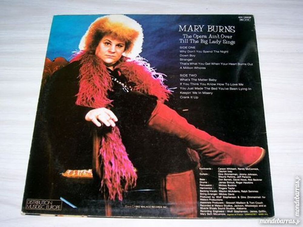 33 TOURS MARY BURNS The opera ain't over CD et vinyles