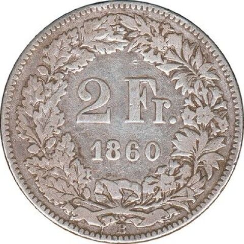 Suisse 2 francs 1860B 95 Couzeix (87)