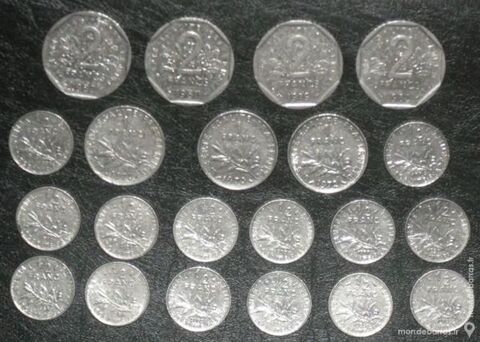 21 pices de type Semeuse (50cts, 1 Fr et 2 Frs) 40 Montreuil (93)