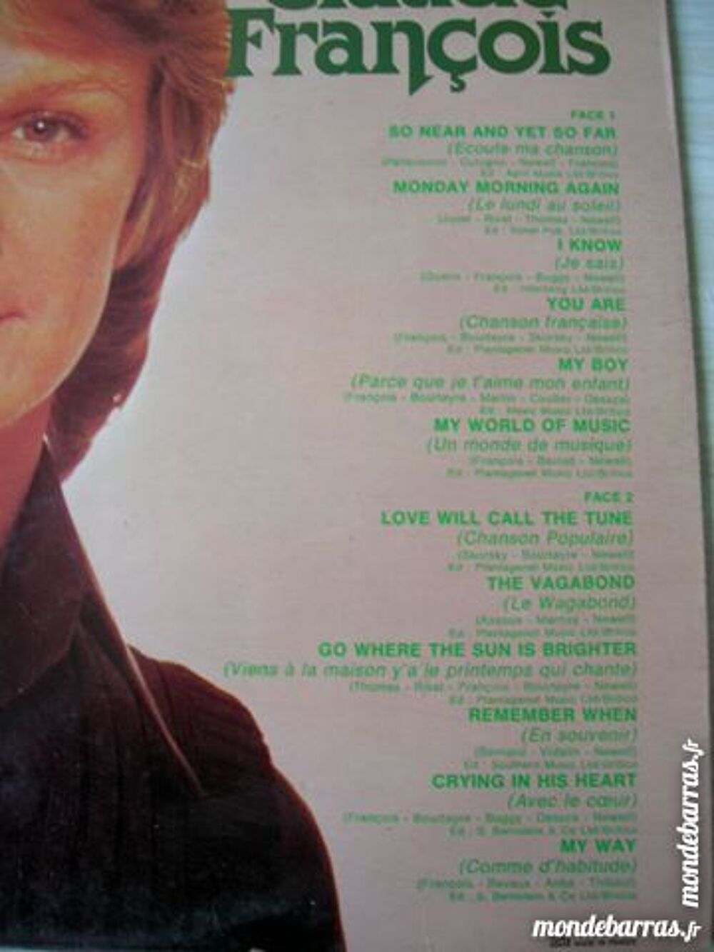 33 TOURS CLAUDE FRANCOIS Chante en ANGLAIS CD et vinyles