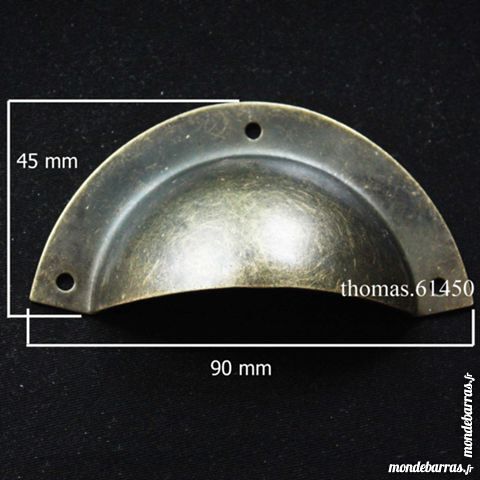 10 x POIGNEE COQUILLE FER POUR TIROIR MEUBLE 19 Banvou (61)