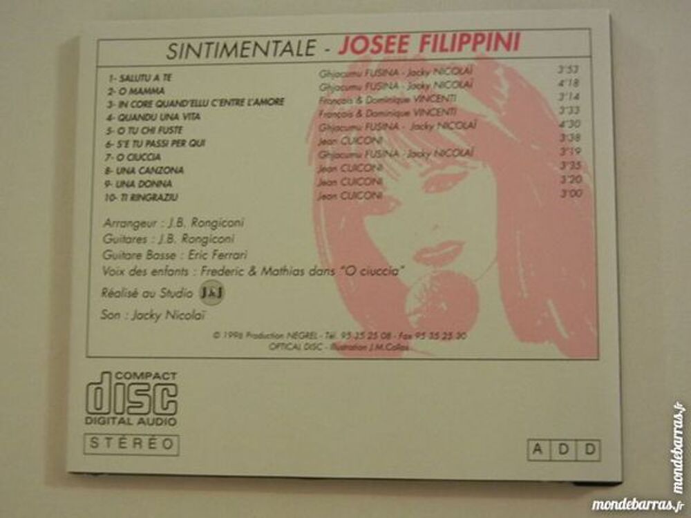 jos&eacute;e filippini CD et vinyles