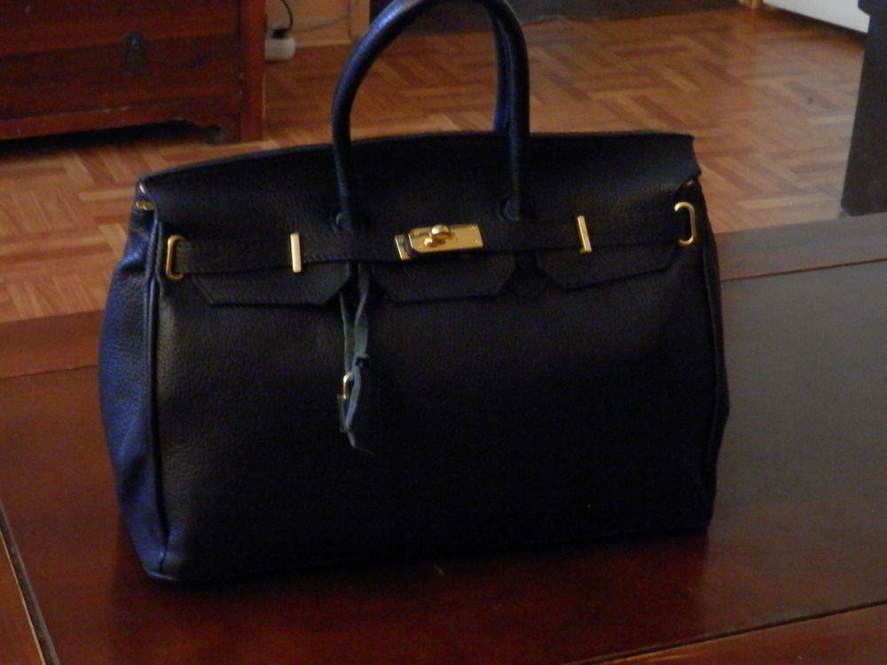 Sac &agrave; main en Cuir Guenuine Leather Maroquinerie