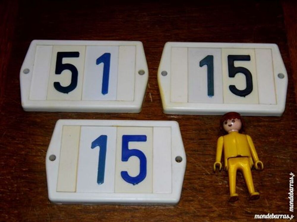 3 Plaques plastique numero rue chiffre vintage Décoration