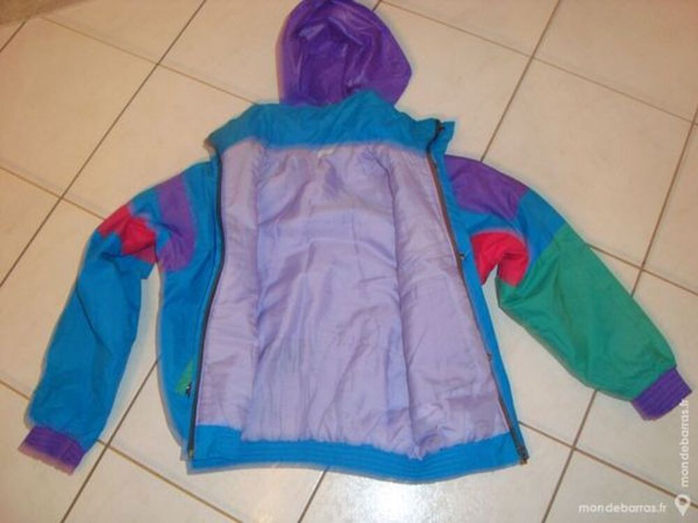 ANORAK+SALOP. TURQUOISE/VERT/ROSE T.36/38 Sports