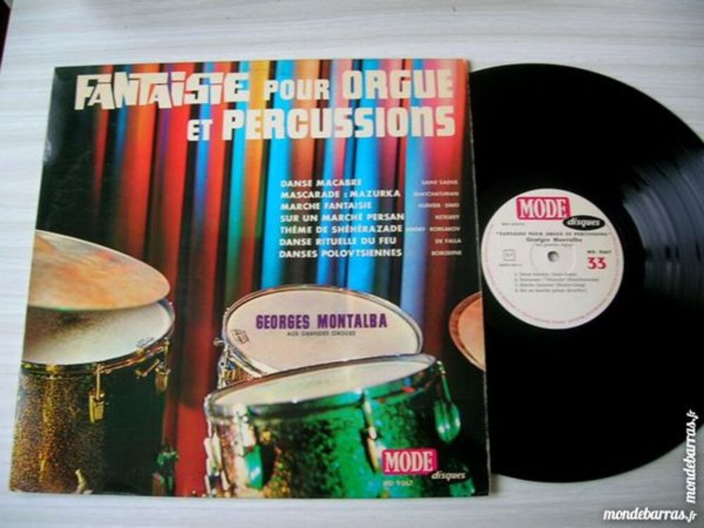 33 TOURS GEORGES MONTALBA Fantaisies pour orgue CD et vinyles
