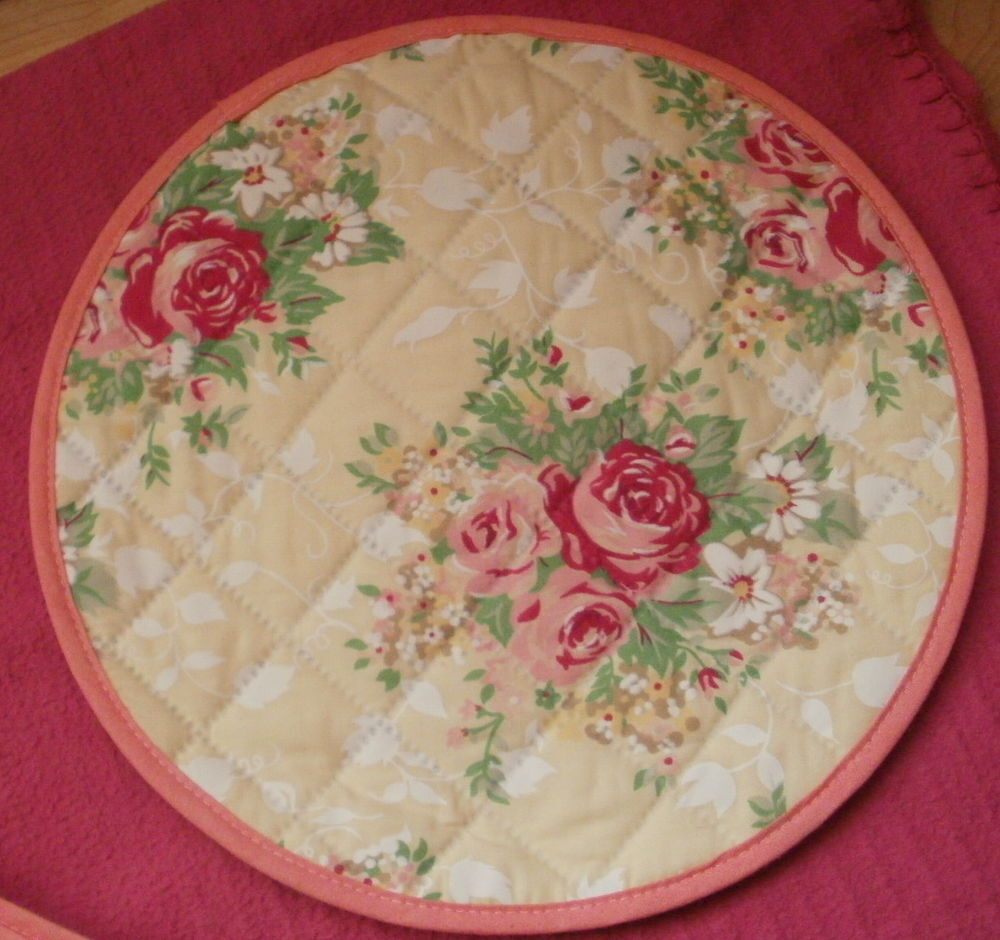 Lot 6 sets de table en tissu et dessous de plat anti-t&acirc;ches Décoration