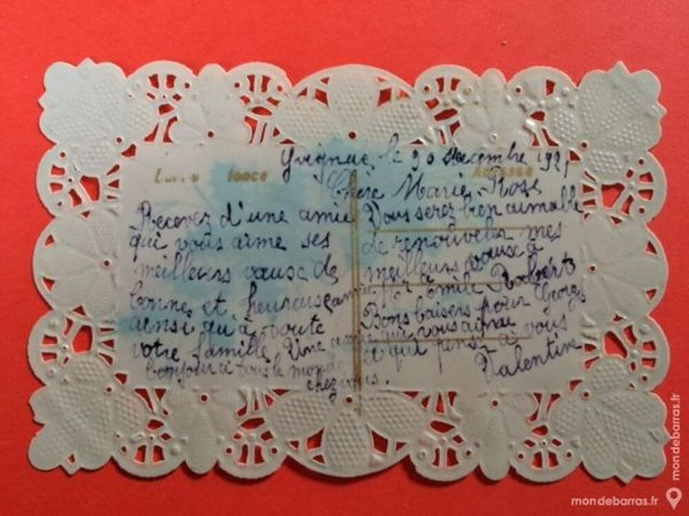 CPA d&eacute;coup&eacute;e dentelle - Bonne ann&eacute;e 