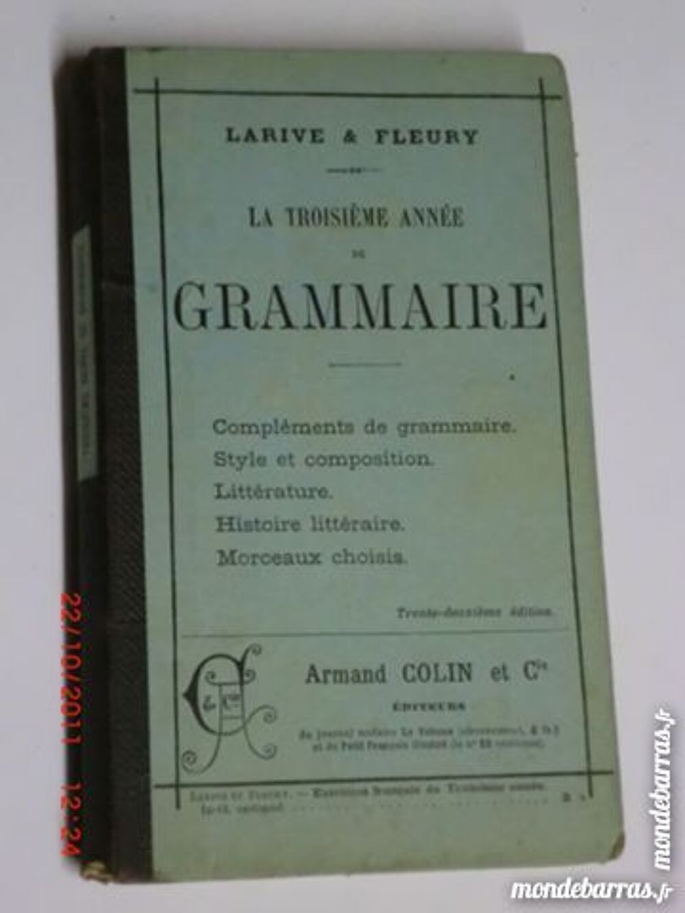 3&eacute;me ann&eacute;e de grammaire Livres et BD