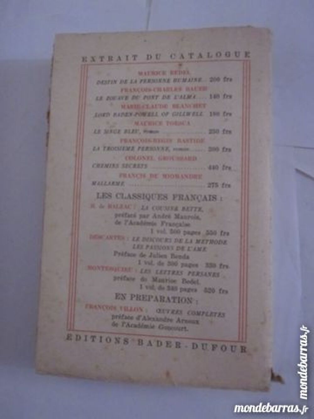 VALET DE CHAMBRE CHEZ MUSSOLINI Livres et BD