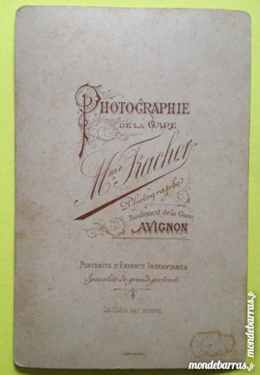 Photo militaire - Mme Fracher - Avignon 