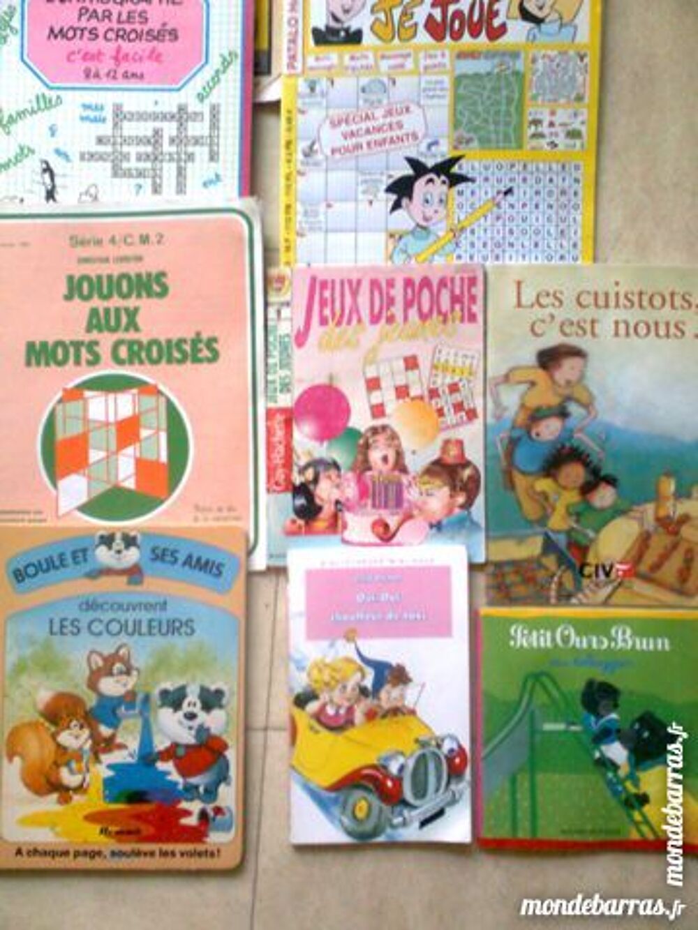 cahiers de vacances, mots crois&eacute;s….zoe Livres et BD